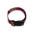 Pink Flower Kaleidoscope Print Dog Collar