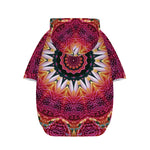 Pink Flower Kaleidoscope Print Dog Zip Up Hoodie