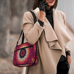 Pink Flower Kaleidoscope Print Double Strap Bible Bag