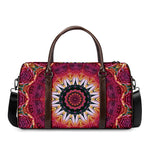 Pink Flower Kaleidoscope Print Duffle Bag