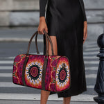 Pink Flower Kaleidoscope Print Duffle Bag