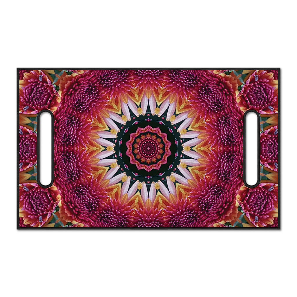 Pink Flower Kaleidoscope Print Golf Cart Seat Cover