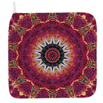 Pink Flower Kaleidoscope Print Hand Towel
