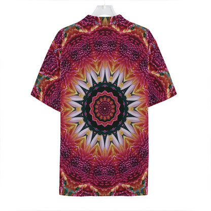 Pink Flower Kaleidoscope Print Hawaiian Shirt