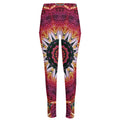 Pink Flower Kaleidoscope Print High-Waisted Pocket Leggings
