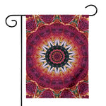 Pink Flower Kaleidoscope Print House Flag