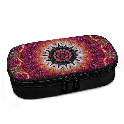 Pink Flower Kaleidoscope Print Insulin Cooler Travel Case