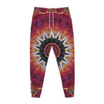 Pink Flower Kaleidoscope Print Jogger Pants