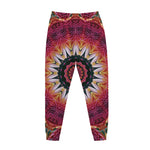 Pink Flower Kaleidoscope Print Jogger Pants