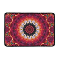 Pink Flower Kaleidoscope Print Kitchen Mat