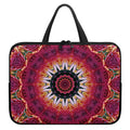 Pink Flower Kaleidoscope Print Laptop Sleeve With Handle