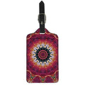 Pink Flower Kaleidoscope Print Luggage Tag