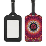 Pink Flower Kaleidoscope Print Luggage Tag