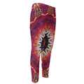 Pink Flower Kaleidoscope Print Men's Compression Pants