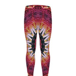 Pink Flower Kaleidoscope Print Men's leggings
