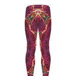 Pink Flower Kaleidoscope Print Men's leggings