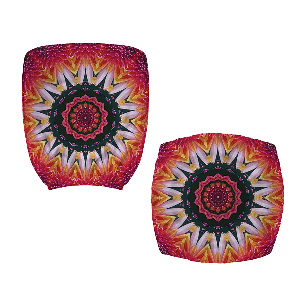 Pink Flower Kaleidoscope Print Office Chair Cover