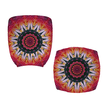Pink Flower Kaleidoscope Print Office Chair Cover