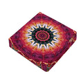 Pink Flower Kaleidoscope Print Outdoor Seat Cushion Cover
