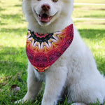 Pink Flower Kaleidoscope Print Over The Collar Dog Bandana