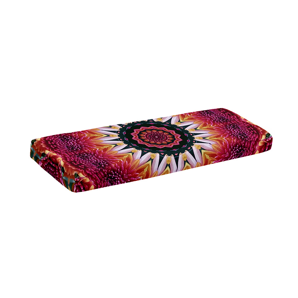Pink Flower Kaleidoscope Print Piano Keyboard Cover