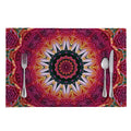 Pink Flower Kaleidoscope Print Placemat