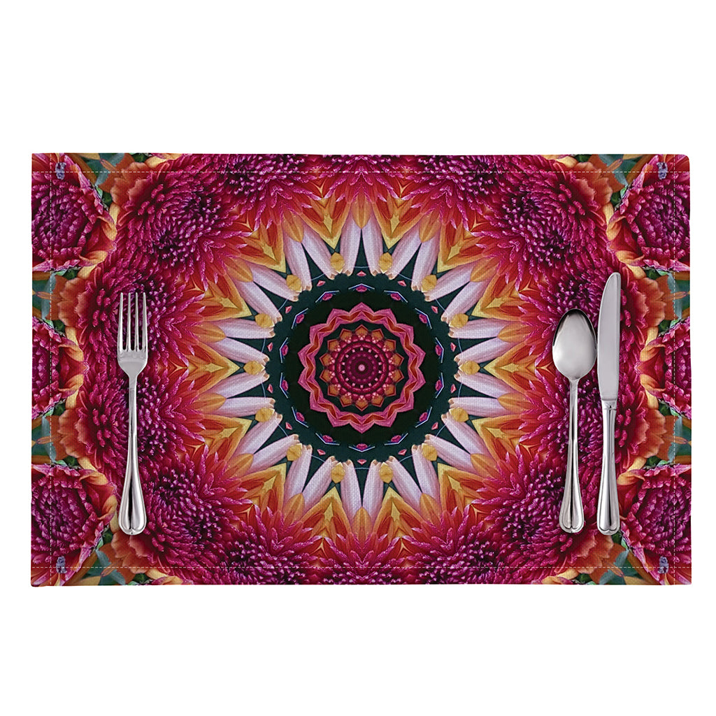 Pink Flower Kaleidoscope Print Placemat