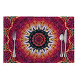 Pink Flower Kaleidoscope Print Placemat