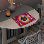 Pink Flower Kaleidoscope Print Placemat
