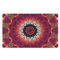 Pink Flower Kaleidoscope Print Polyester Doormat