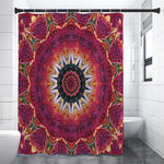 Pink Flower Kaleidoscope Print Premium Shower Curtain