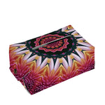Pink Flower Kaleidoscope Print Rectangle Tissue Box Cover