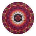 Pink Flower Kaleidoscope Print Round Blanket