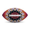Pink Flower Kaleidoscope Print Rugby Ball