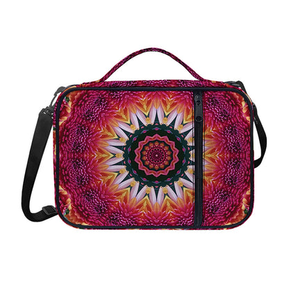 Pink Flower Kaleidoscope Print Shoulder Strap Bible Bag