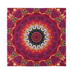 Pink Flower Kaleidoscope Print Silk Bandana