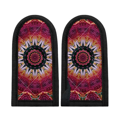 Pink Flower Kaleidoscope Print Skillet Handle Cover