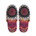 Pink Flower Kaleidoscope Print Slippers