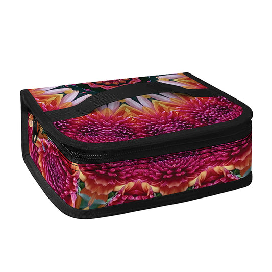Pink Flower Kaleidoscope Print Small Lunch Bag