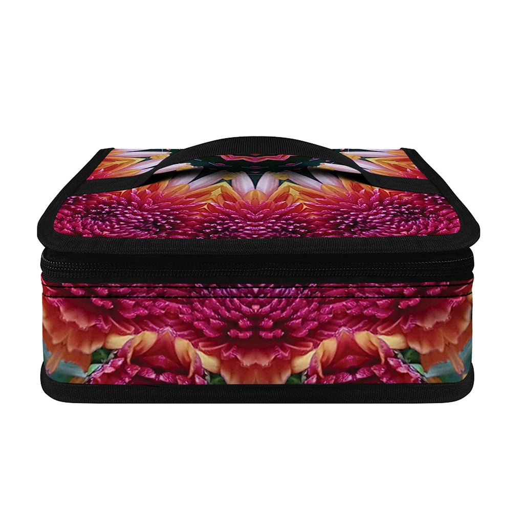 Pink Flower Kaleidoscope Print Small Lunch Bag