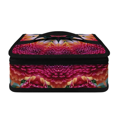 Pink Flower Kaleidoscope Print Small Lunch Bag