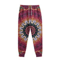 Pink Flower Kaleidoscope Print Sweatpants