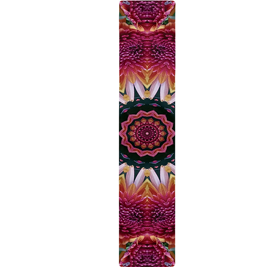 Pink Flower Kaleidoscope Print Table Runner