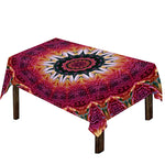 Pink Flower Kaleidoscope Print Tablecloth