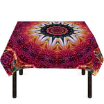Pink Flower Kaleidoscope Print Tablecloth