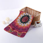 Pink Flower Kaleidoscope Print Towel