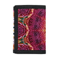 Pink Flower Kaleidoscope Print Trifold Wallet