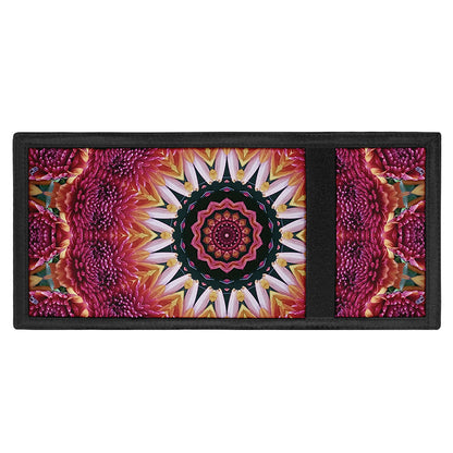 Pink Flower Kaleidoscope Print Trifold Wallet