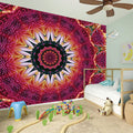 Pink Flower Kaleidoscope Print Wall Sticker