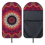Pink Flower Kaleidoscope Print Waterproof Car Seat Cover